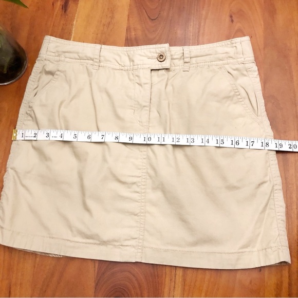 Double Sided Tropical Print & Plain Beige Minimalist & Pattern A Line Mini Skirt - Picture 11 of 15